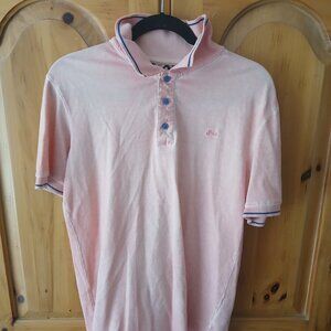 Fresh Brand Men's Polo Short Sleeve Medium Faded Orange, Shirt, VG Condition